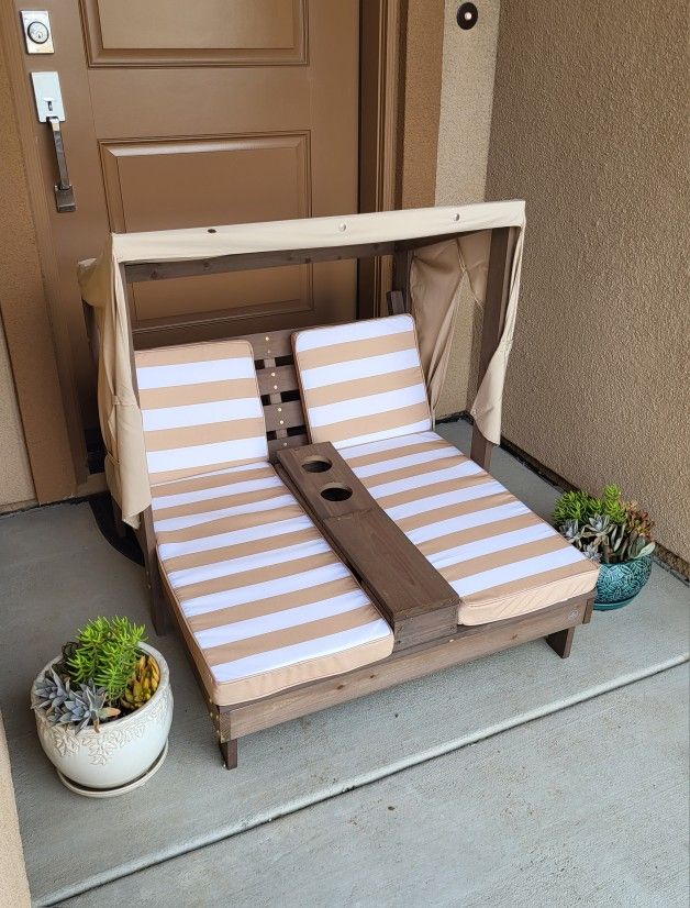 NEW Patio Furniture Kids / Pets (KidKraft Wooden Outdoor Double Chaise