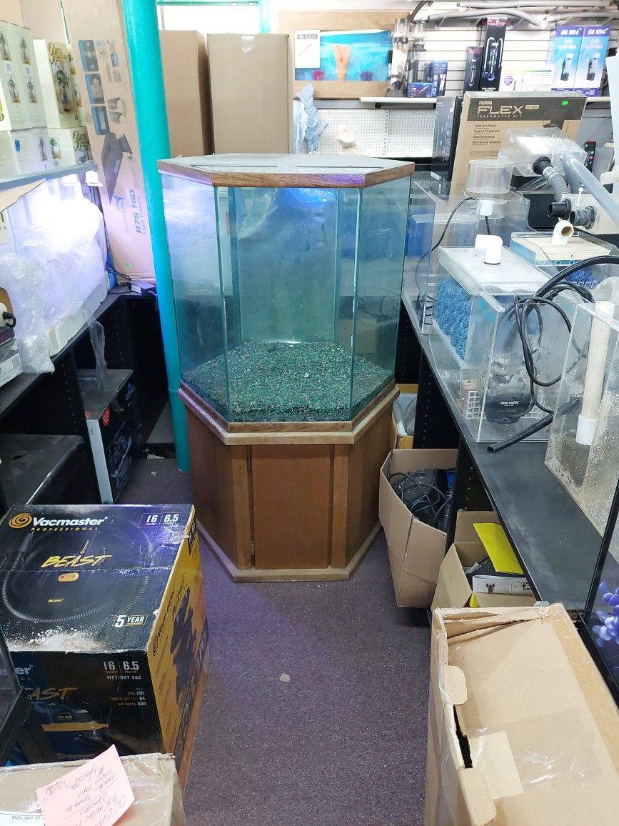 Fish Tank 93 Gallon Aquarium By Oceanic (Hex Tank Combo)