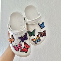 Butterfly croc charms