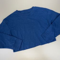 Athletic Works Girls XS 4-5 Blue Brave Long Sleeve Top Nwt
