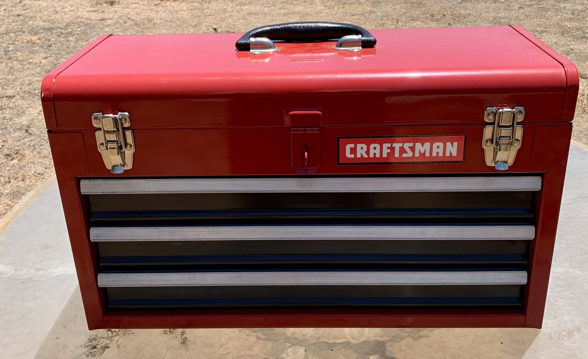 CRAFTSMAN Steel Portable Ball-bearing 3-Drawer Lockable 20.5" Red Tool Box