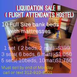 Twin SIZE Bank BED ( 2 Sleeping Places 2mattressess) 