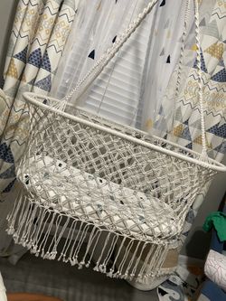 Organic Cradle Hanging Hammock Portable Hanging Baby Crib Cot Cradle Bed