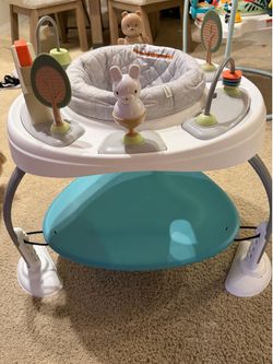 Ingenuity Spring & Sprout 2-in-1 Baby Activity Center - First Forest: Coverts to Play Table, Solid Pattern
