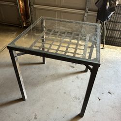 Glass top table 