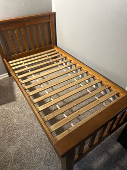 Wooden, Mission Style, Bed Frame, Twin