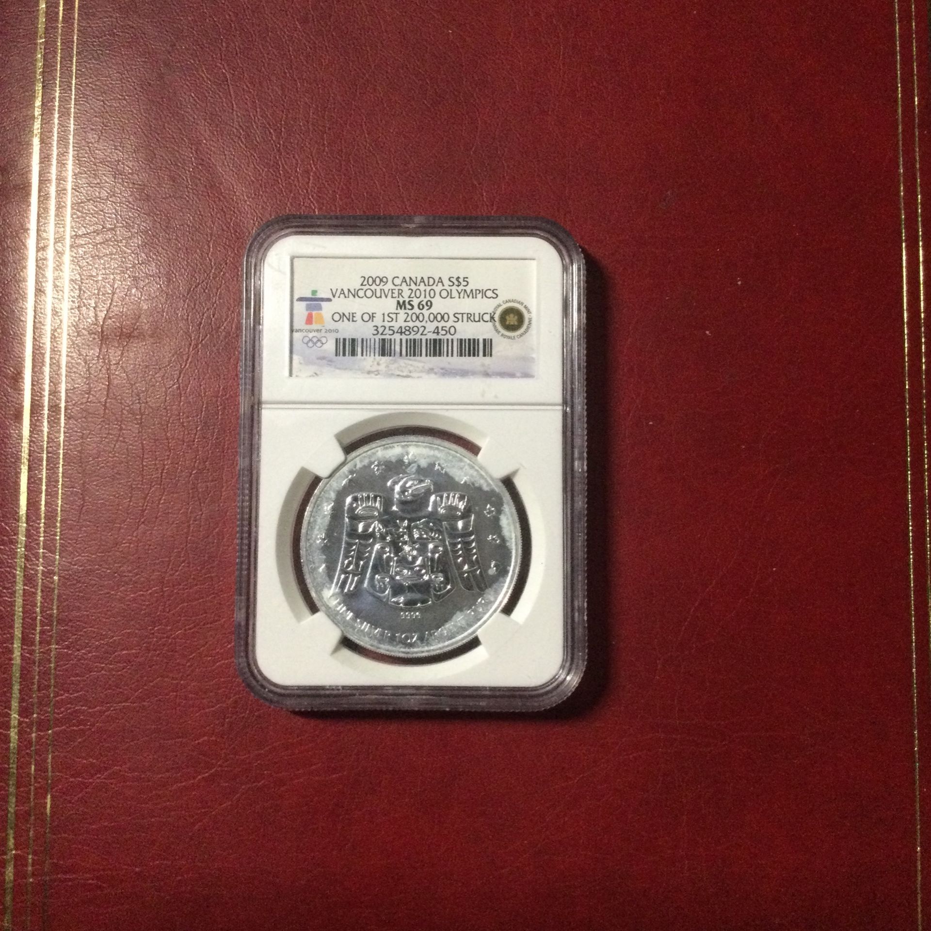 2009 Canadian Olympics $5 Silver Coin