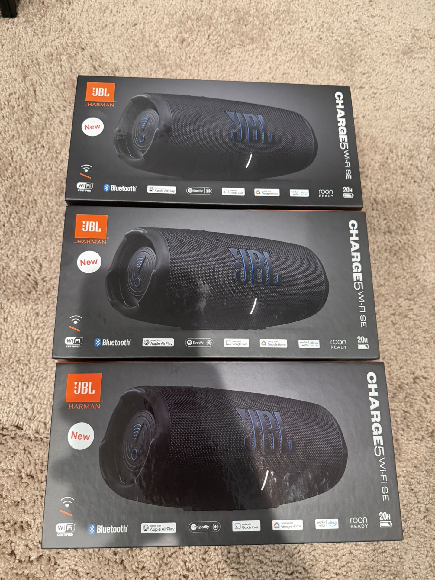 JBL Charge 5 Wi-Fi - Portable Wi-Fi and SE Bluetooth Speaker - Black