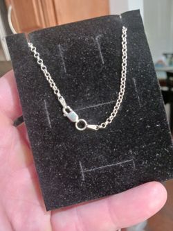 Fine 22" Rolo Link Chain 925 Sterling 1.5mm