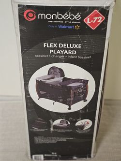 Brand new Monbebe Flex Deluxe Playard — still sealed in the box.