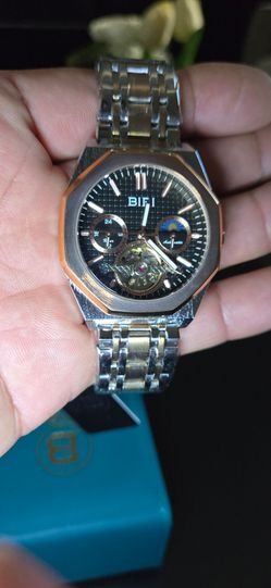 BiBi Automatic  Luxury Watch Open Heart Two-Tone Watch.