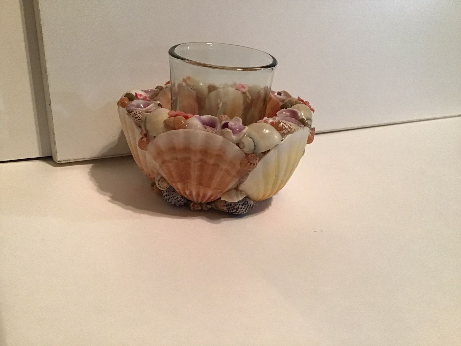 Seashell Tea Light Candle Holder Price Reduced 