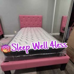 NEW  TWIN BED FRAME AND MATTRESS 
