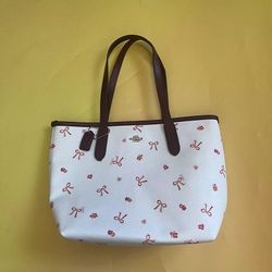 Coach Mini City Tote Bow Tie Print