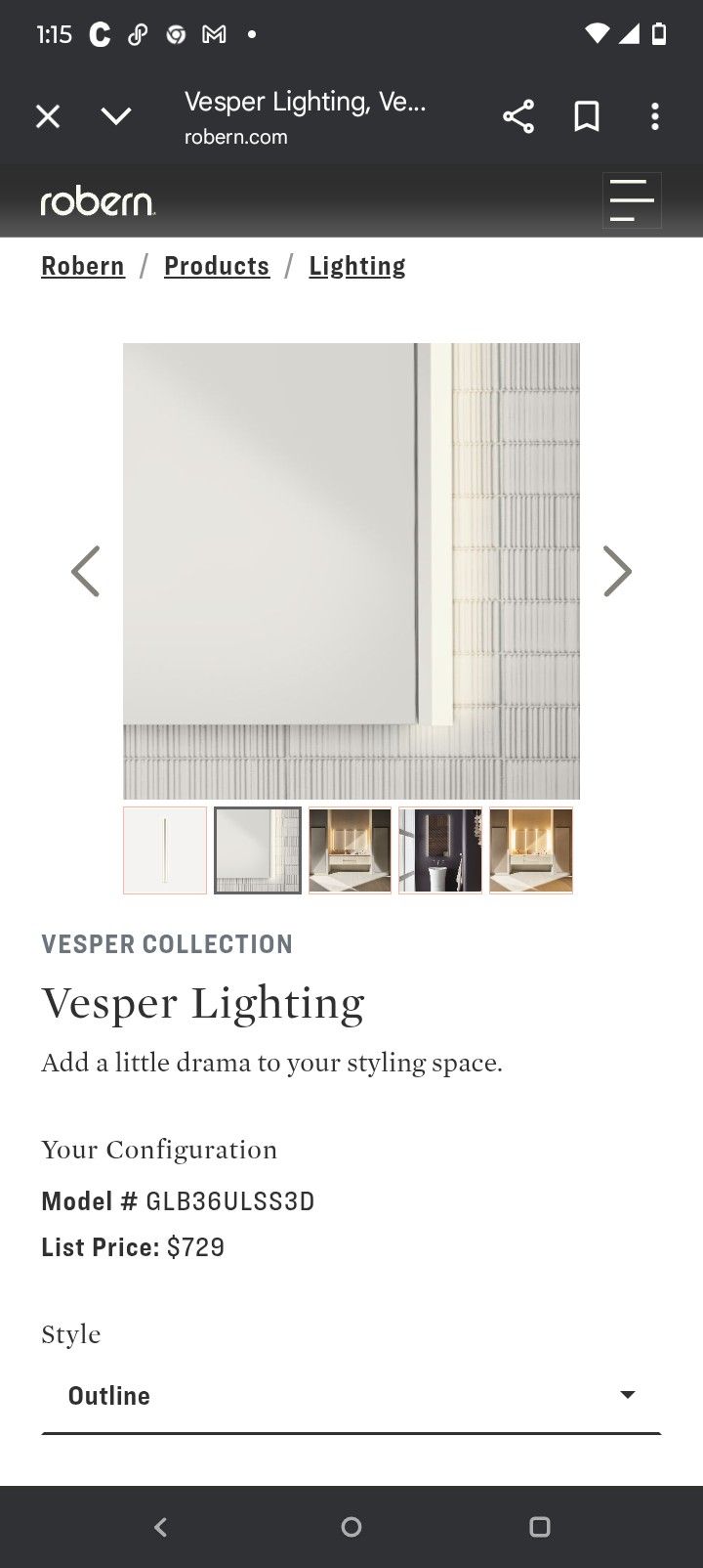 VESPER OUTLINE LIGHTS NEW