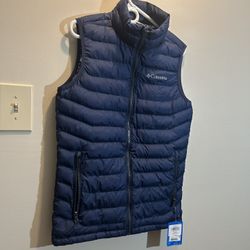 Columbia Omni Heat Puffer Vest Size Small Men’s  Blue New 
