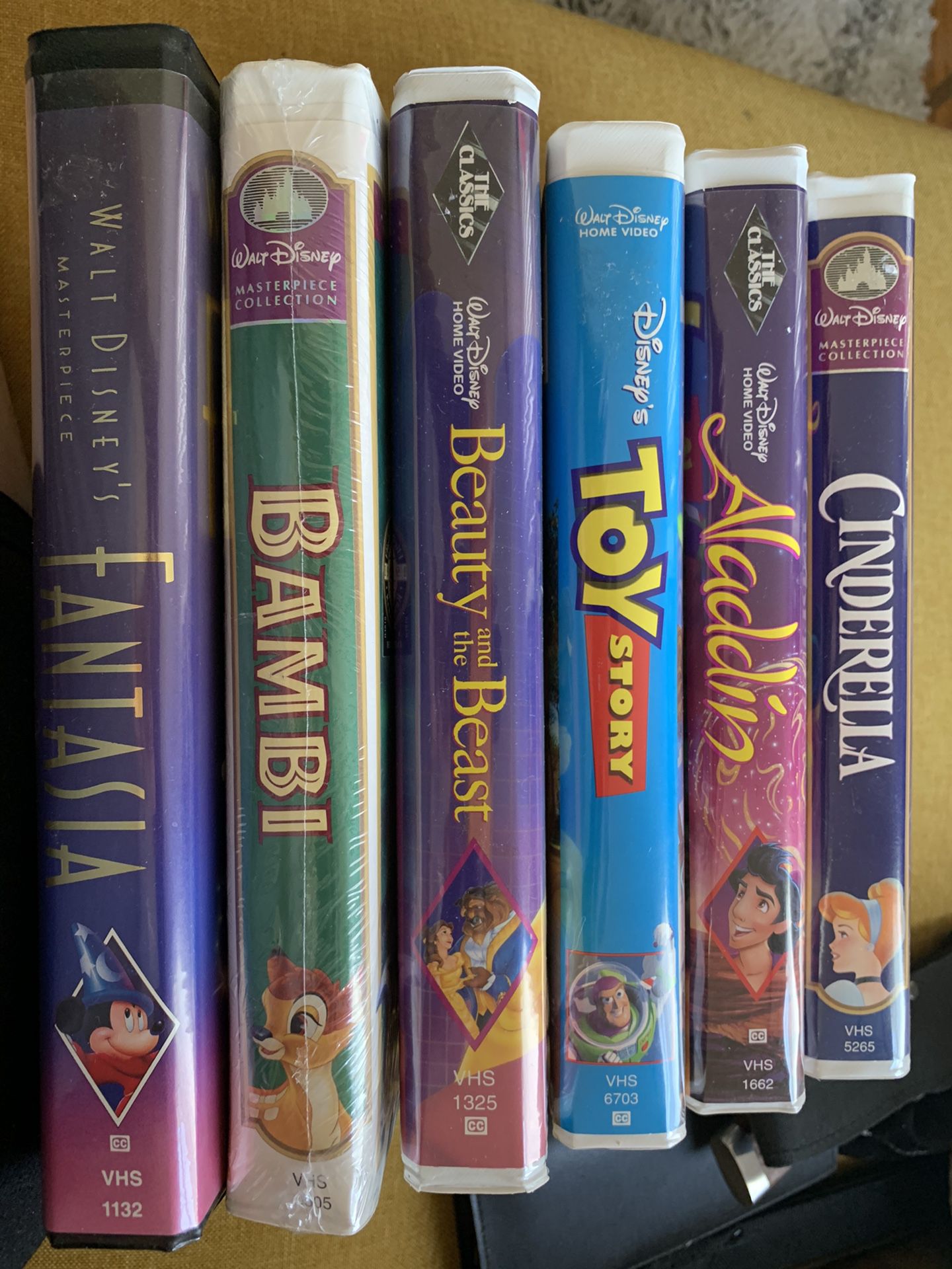 Disney VHS Collection [Fantasia, Bambi, Beauty and the Beast, Toy Story, Aladdin, Cinderella]