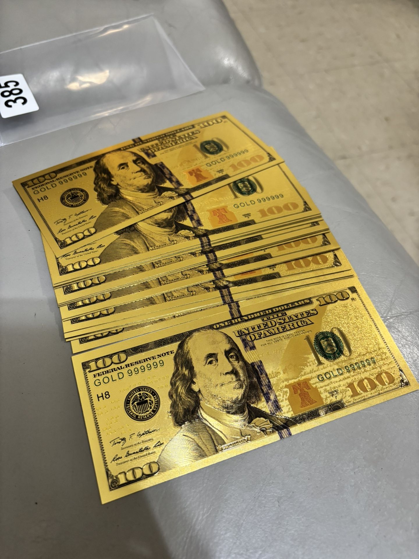 24k Gold $100 Bill Foils