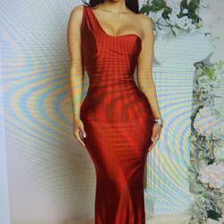 Fashion Nova Maxi dress Wine Color Size Small