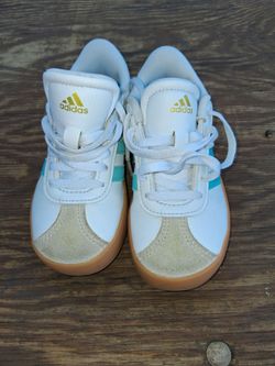 Adidas Toddler Sneakers White Teal Gum Sole
