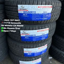 205/60R15 Atlander Set of Tires Installed and Balanced Set de Llantas Nuevas Instaladas y Balanceadas