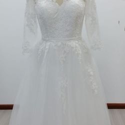 Nice And Beatiful Wedding Dress Size 12  Brand New Never Use, Traje De Boda Talla #12 Nunca Usado Nuevo