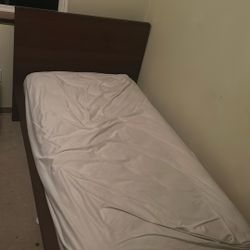 Basic Wooden Bed frame With Mattress (optional)