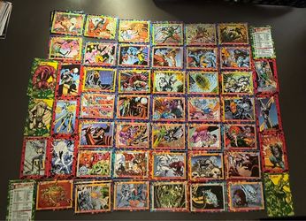 Lot of 77 of the 1993 Skybox DC BLOODLINES TRENDING CARDS and 1 complete set