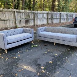 Sofa And Love Seat Tuxedo Set 