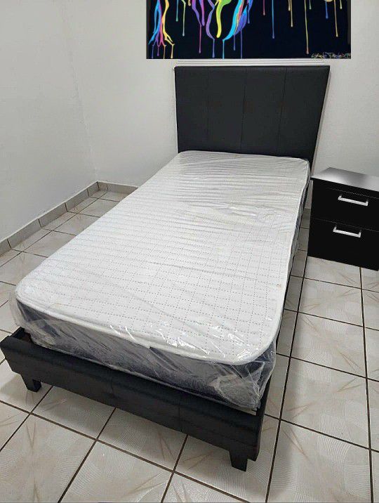 NEW TWIN MATTRESS WITH BOX SPRING ♨️ Bed frame is not available