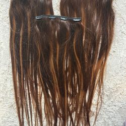 Natural Brown Hair Extensions With Clips