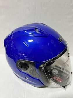 Motorcycle Open Face Helmet Size S  Blue