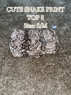 Snake Print Top !! 🤍