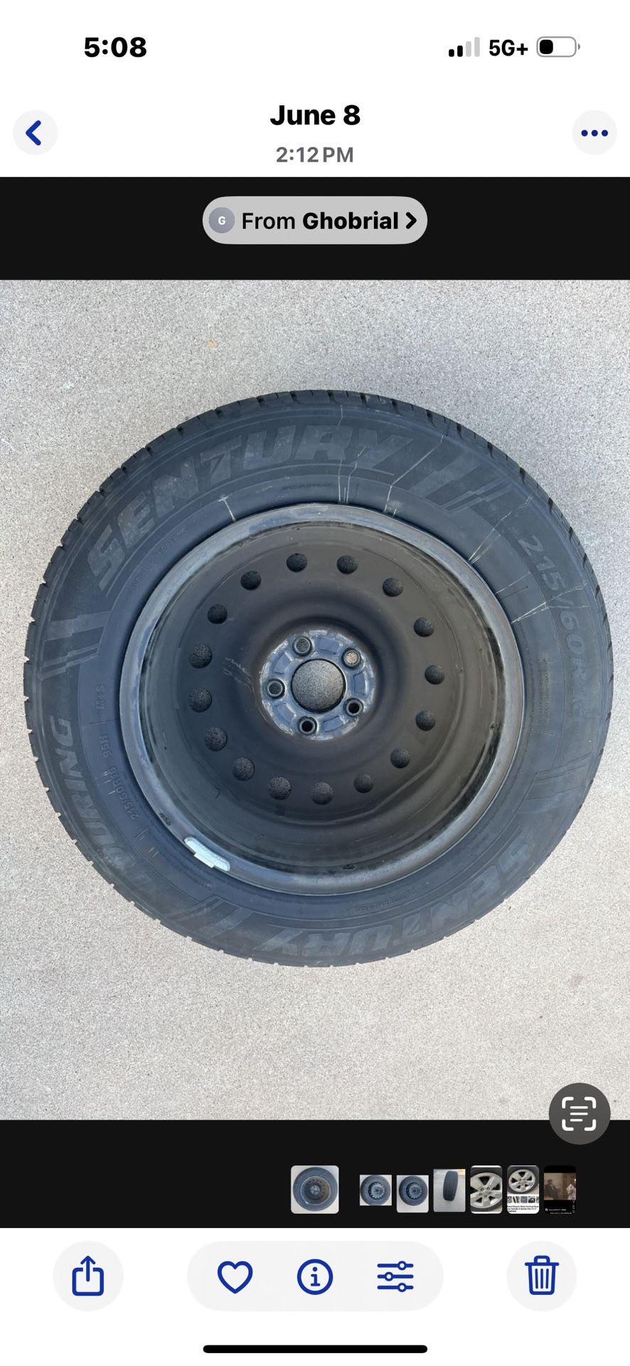 New Tires 215/60 R 16 And Ram 16” For Jeep