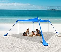 Portable Beach Canopy Sun Shelter – Open-Air Shade Tent for Outdoor Use