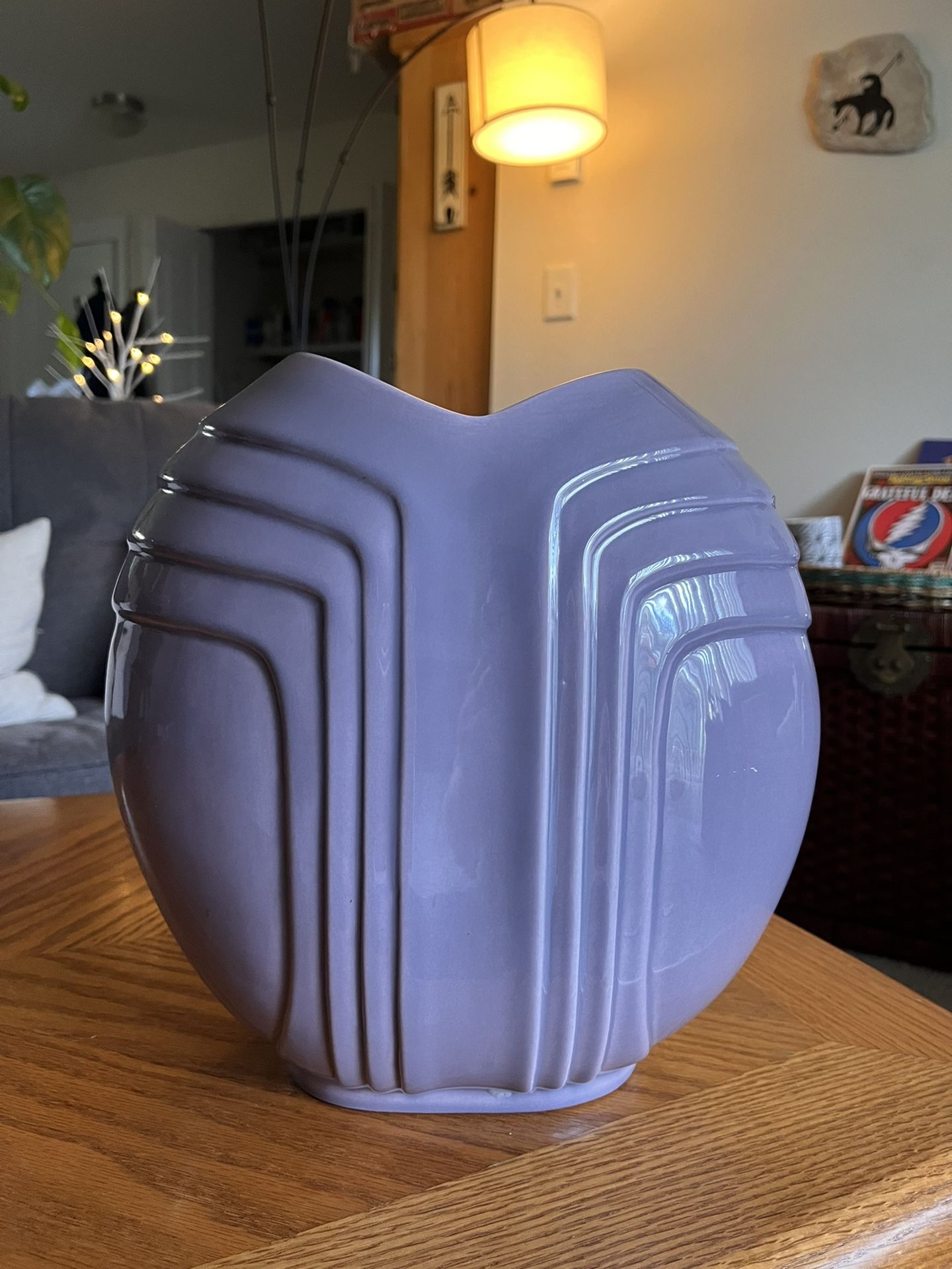 Vintage Violet Art Deco Vase