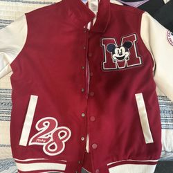 Mickey Mouse Disney Patch Jacket Size Large