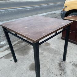 Bar Height Table with Metal Legs