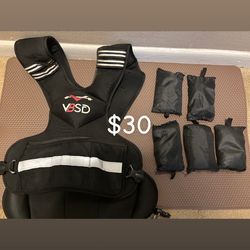 Weighted vest adjustable