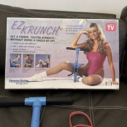 EZ Krunch 1993 Fitness Quest Abdominal  Exercise Equipment Used In Box