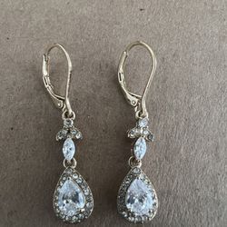 Gold Plated Crystal Drop Earrings 