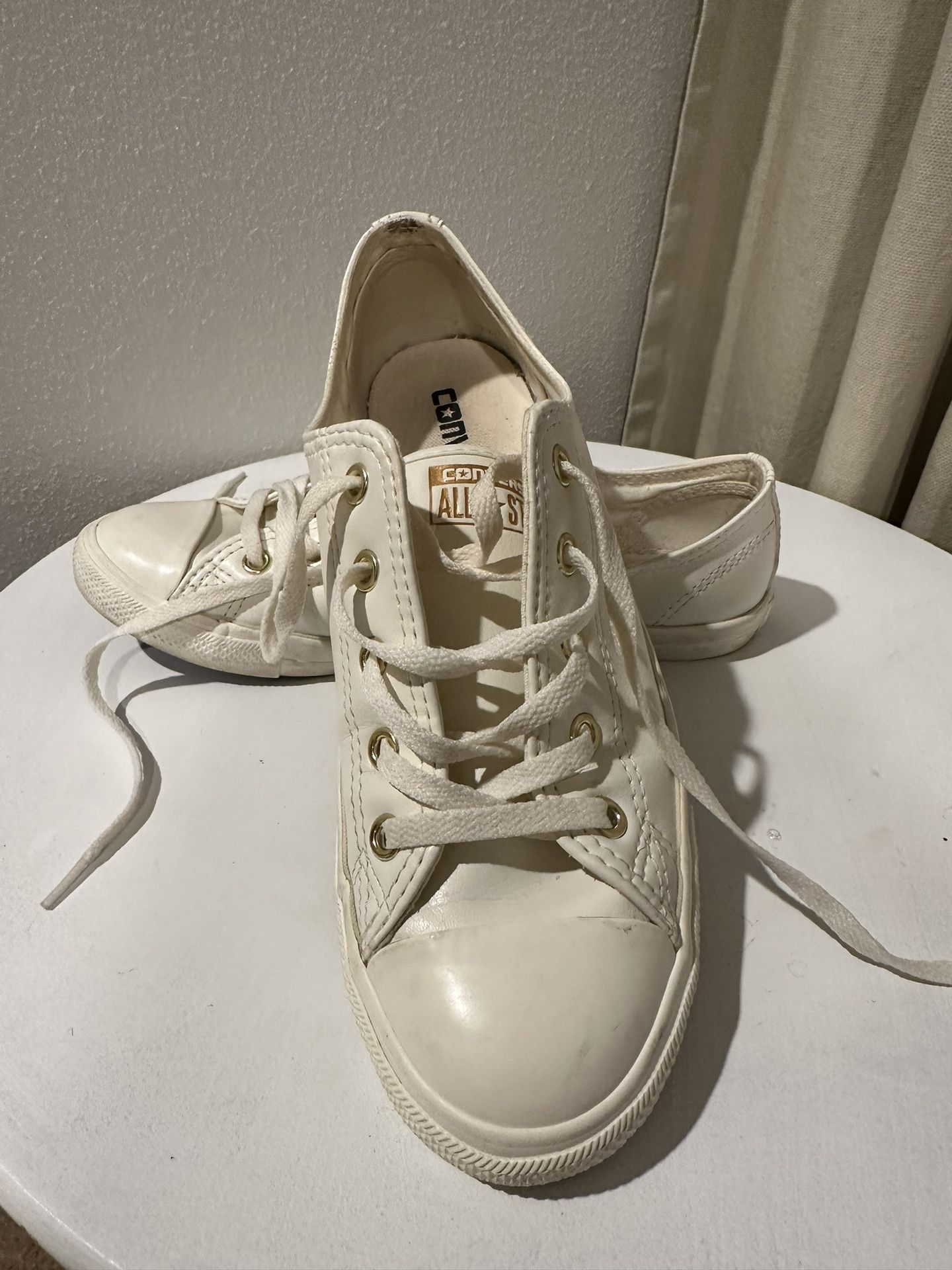 Converse CT All Star Madison Ox Ivory Cream Gold Low Top 561743F Womens Size 7