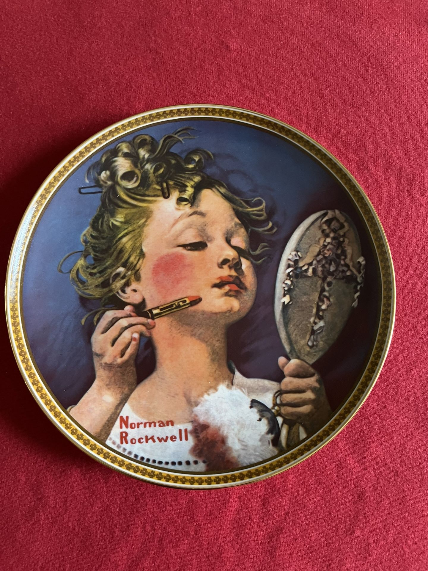 Making Believe at the Mirror | NORMAN ROCKWELL | Porcelain Limited Edition | Rockwell’s Rediscovered Women Collection