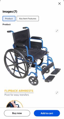 Drive blue streak wheel chair