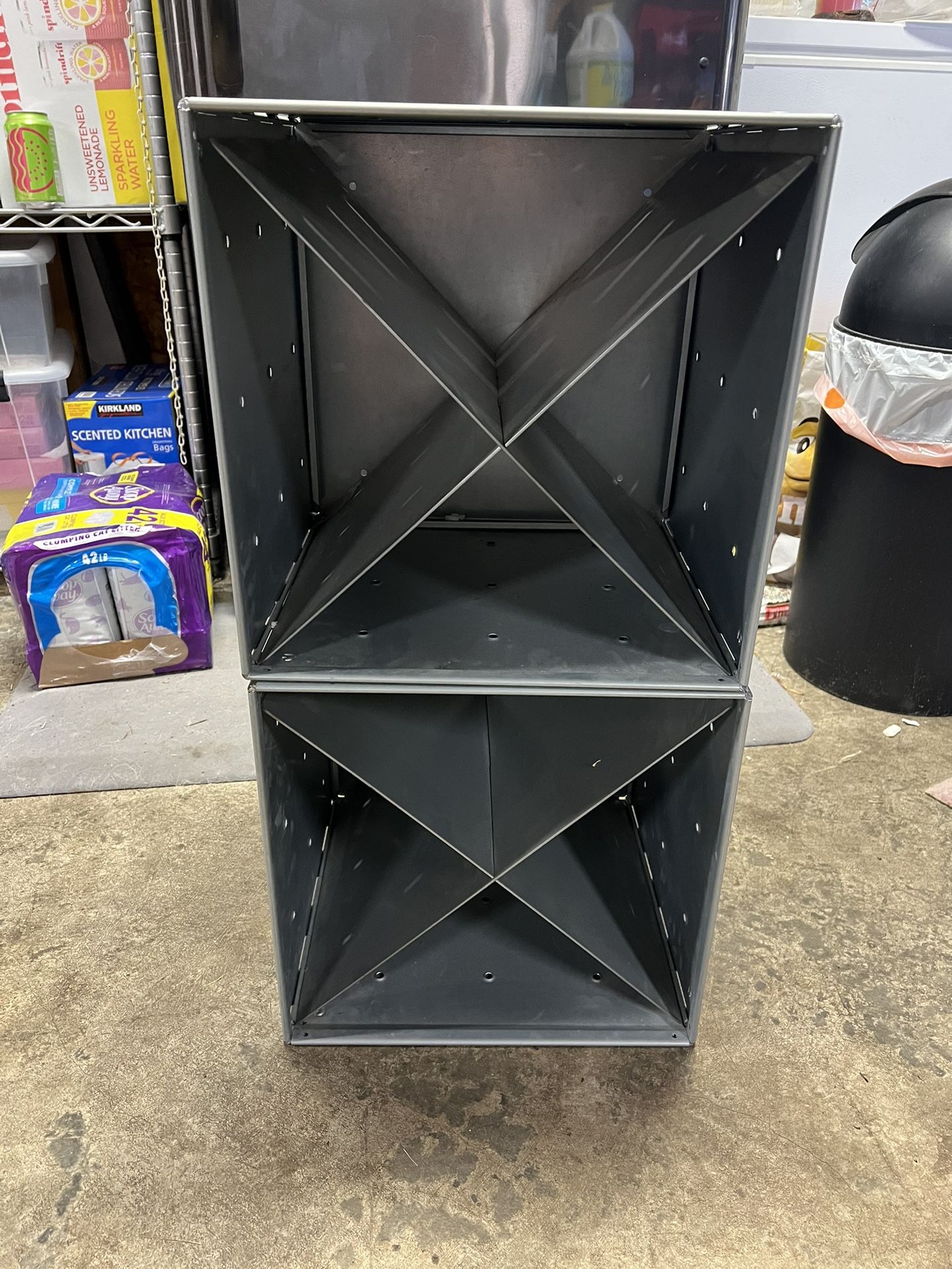 Stackable Metal Shelves with Dividers