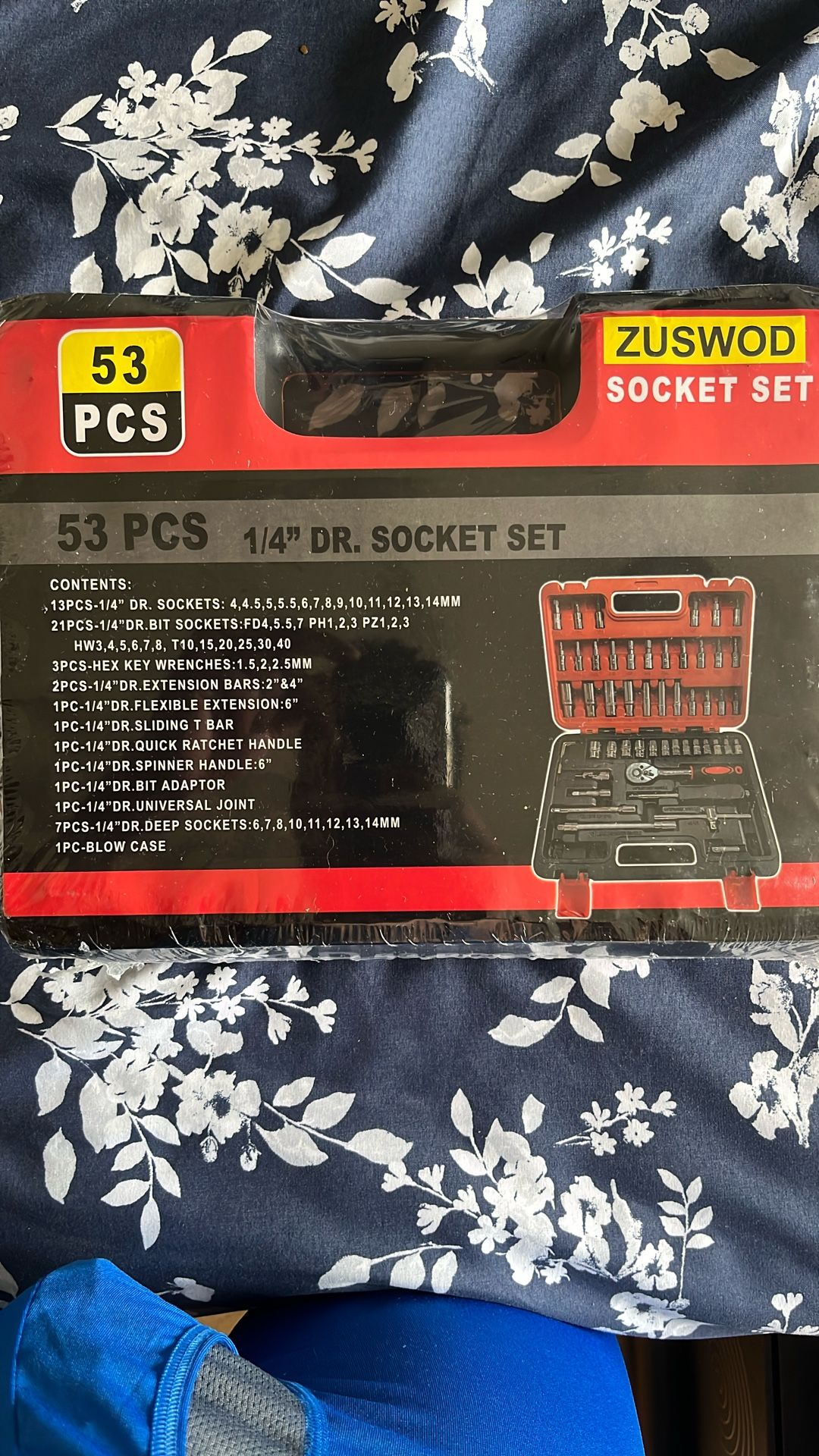 53 PCs 1/4 Dr Socket Set