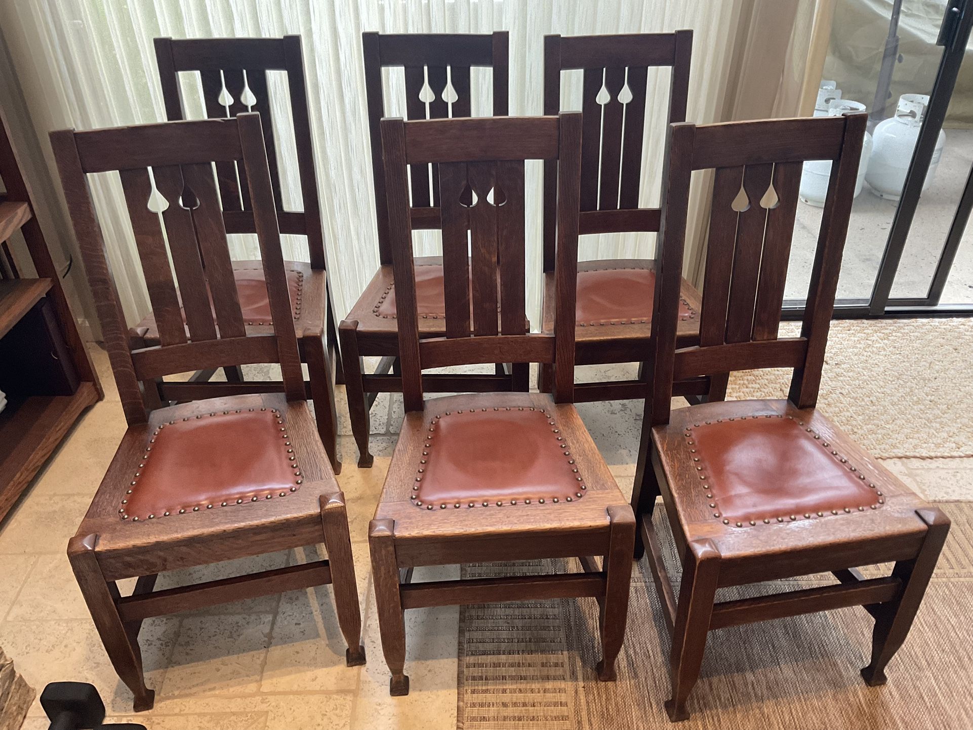 Vintage Crawford Mission Arts And Crafts Side Chairs From The 1930’s. Excellent Condition. $3,900 Must See!