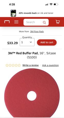 NEW - 3 M Red Buffer Pads