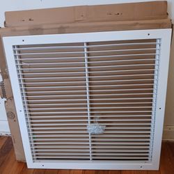 NIB HVAC ALUMINUM DUCT OPENING/HOLE RETURN AIR/VENT GRILL SIZE 22"x22" RETAILS $75-$90 2 AVAILABLE