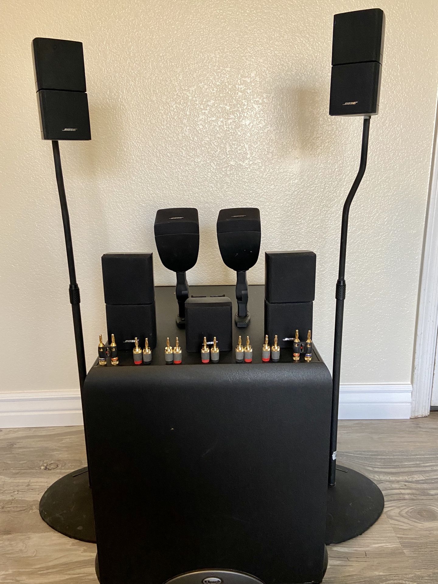 Bose Speakers and Klipsch Powered Subwoofer